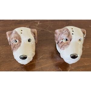 Rosemeade Pottery Dog Salt And Pepper Shakers Fox Terrier